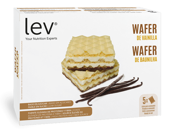 wafer de vainilla: una galleta proteica y saludable, lista para consumir, apta para dieta